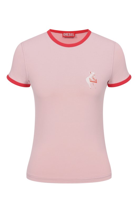 Хлопковая футболка Diesel A21919/0QHHA Розовый A21919/0QHHA