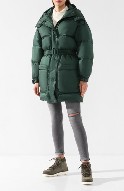 Однотонный стеганый пуховик с поясом и капюшоном IENKI IENKI, арт. KILLER J, фото 2