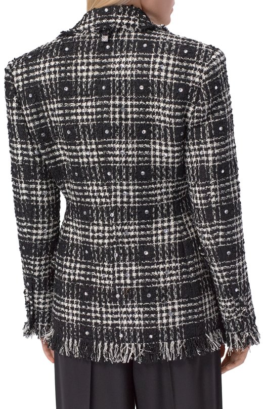 Твидовый жакет Giuseppe di Morabito 05FWJA096C 05326 Чёрно-белый  05FWJA096C 05326 Фото 4