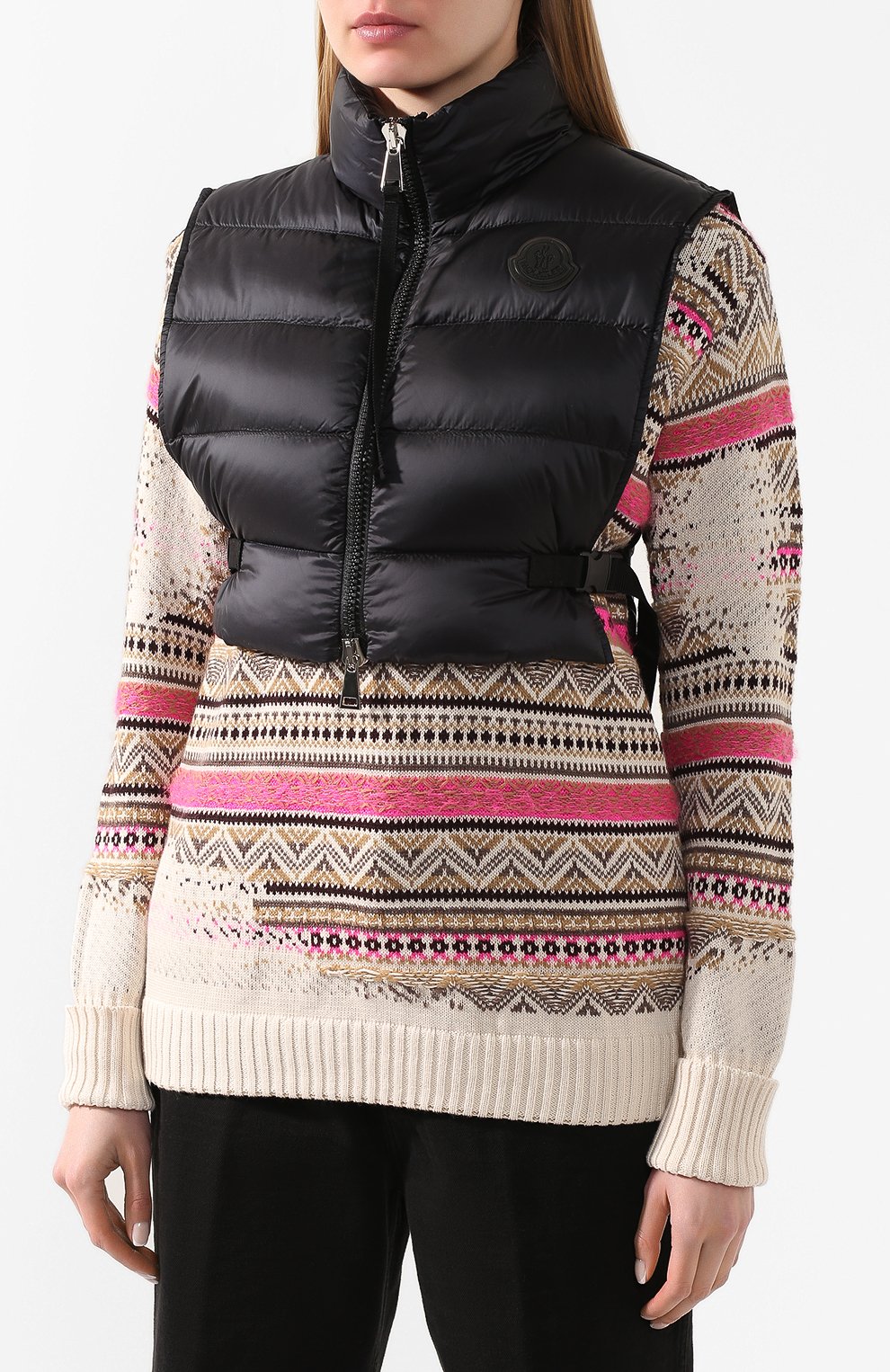 Пуховый жилет pettorina MONCLER черного цвета по цене 28900 руб., арт. F1-093-3G500-00-C0459, фото 3 Пуховый жилет pettorina MONCLER, арт. F1-093-3G500-00-C0459, фото 3