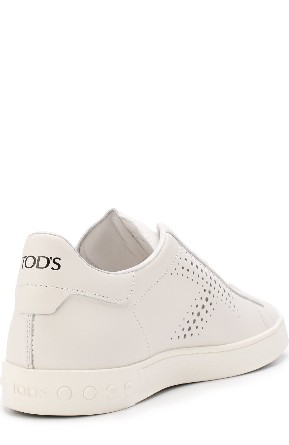 Кожаные кеды с перфорацией на шнуровке TOD’S, арт. XXW12A0T49008VB001, фото 4