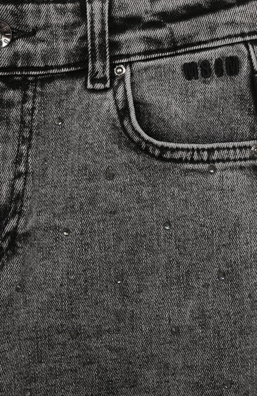 Джинсы MSGM KIDS серого цвета по цене 14850 руб., арт. F3MSJGDP049, фото 3 Джинсы MSGM KIDS, арт. F3MSJGDP049, фото 3