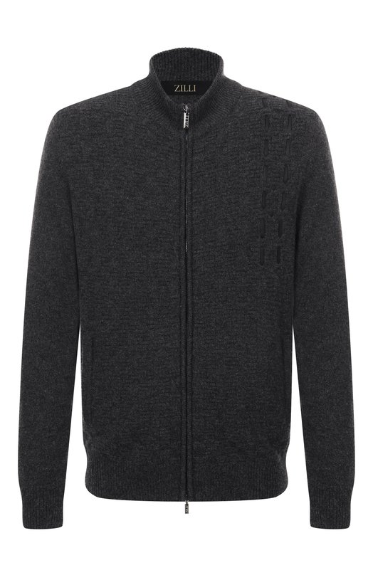 Кардиган из кашемира и шерсти Zilli KZMC01M0350VLST00 Серый KZMC01M0350VLST00