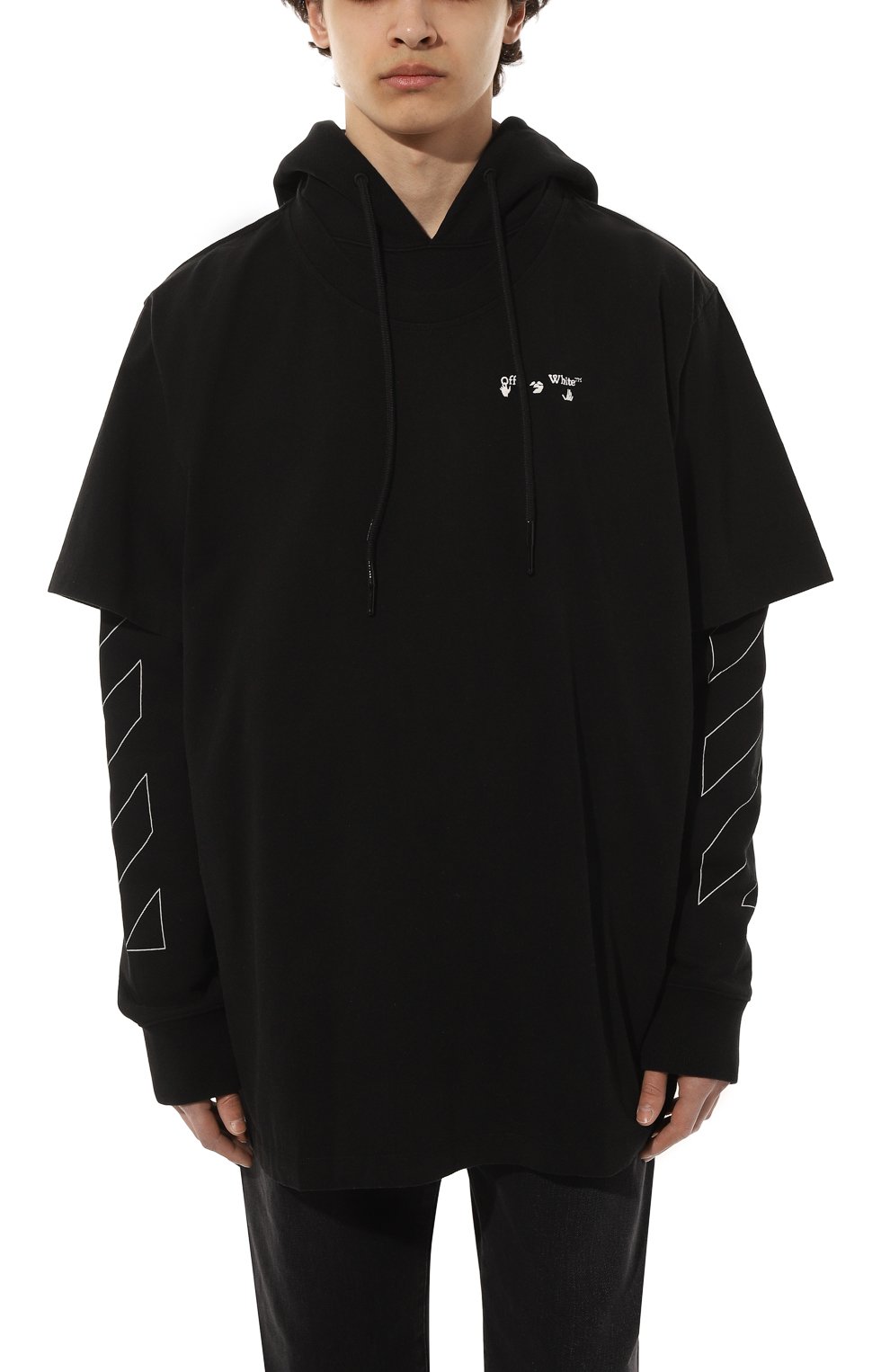 Хлопковое худи OFF-WHITE, арт. 0MBB051F20FLE0011001, фото 3