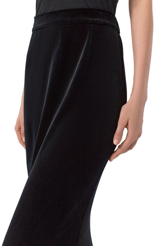 Бархатная юбка YANINA T-3186 Чёрный  T-3186 Фото 5