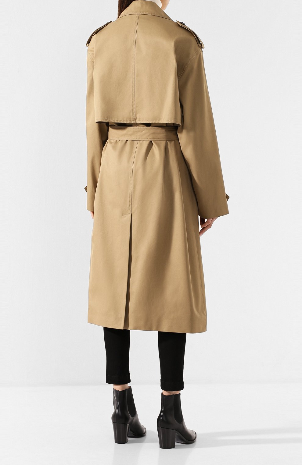 Хлопковый тренч SAINT LAURENT бежевого цвета по цене 331500 руб., арт. 613224/Y3A99, фото 4 Хлопковый тренч SAINT LAURENT, арт. 613224/Y3A99, фото 4