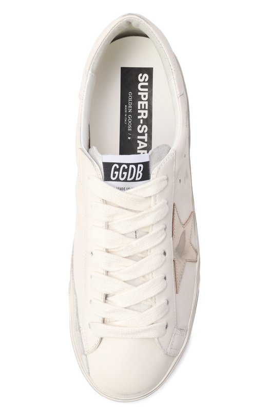Кожаные кеды Super-Star Golden Goose Deluxe Brand GMF01015.F008166 Кремовый  GMF01015.F008166 Фото 5