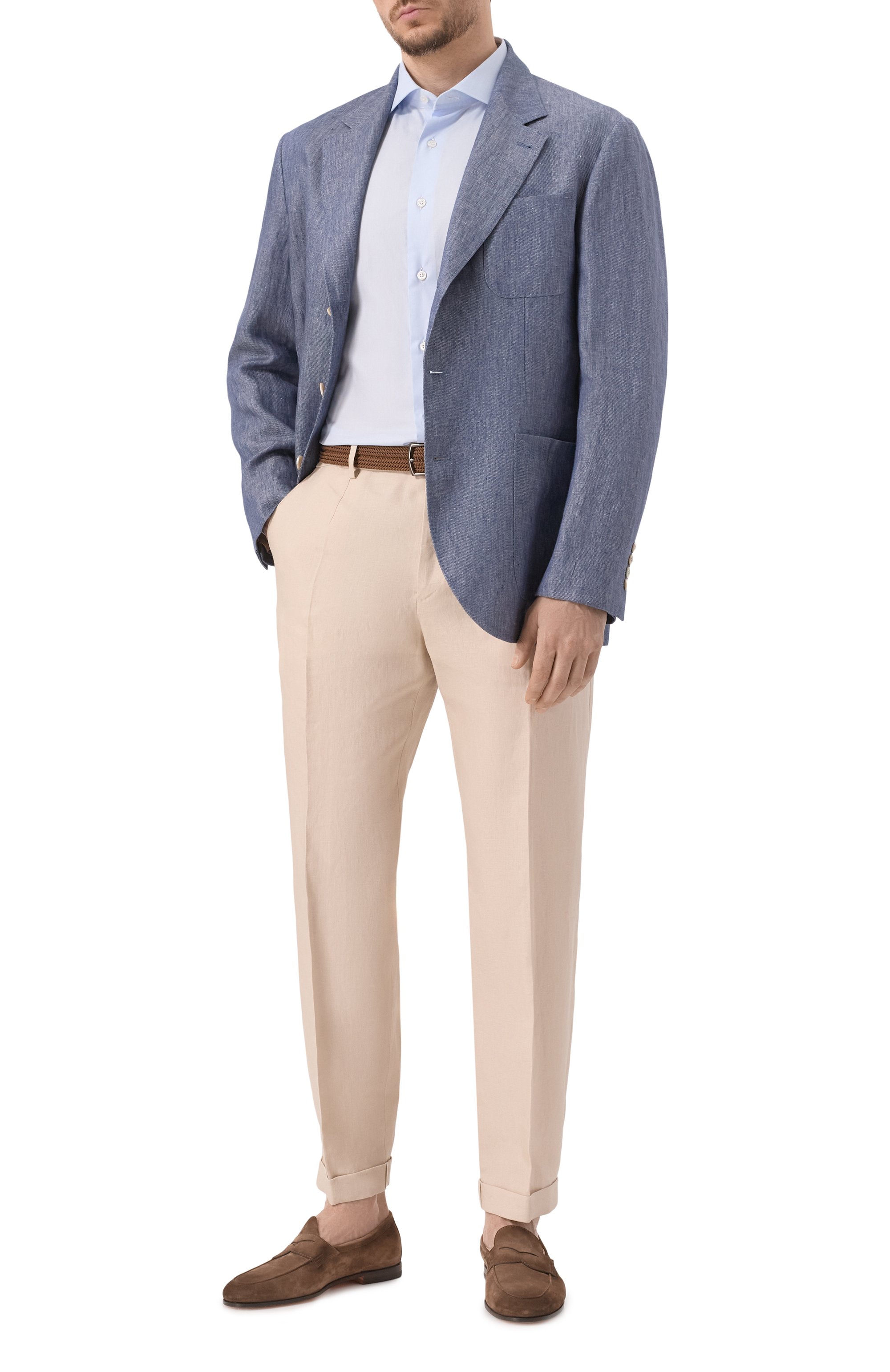 Льняной пиджак BRUNELLO CUCINELLI, арт. MS4987BND, фото 2