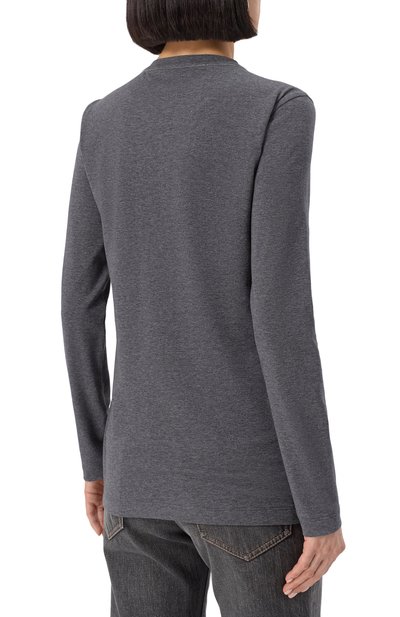 Хлопков�ый лонгслив BRUNELLO CUCINELLI, арт. MPT18B0107, фото 4