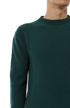Мужской кашемировый свитер ZEGNA темно-зеленого цвета, арт. UCK81A6/110 | Фото 5 (Драгоценные камни: Проставлено; Материал внешний: Шерсть, Кашемир; Длина (для топов): Стандартные; Материал сплава: Проставлено; Рукава: Длинные; Принт: Без принта; Стили: Кэжуэл; Мужское Кросс-КТ: Свитер-одежда)