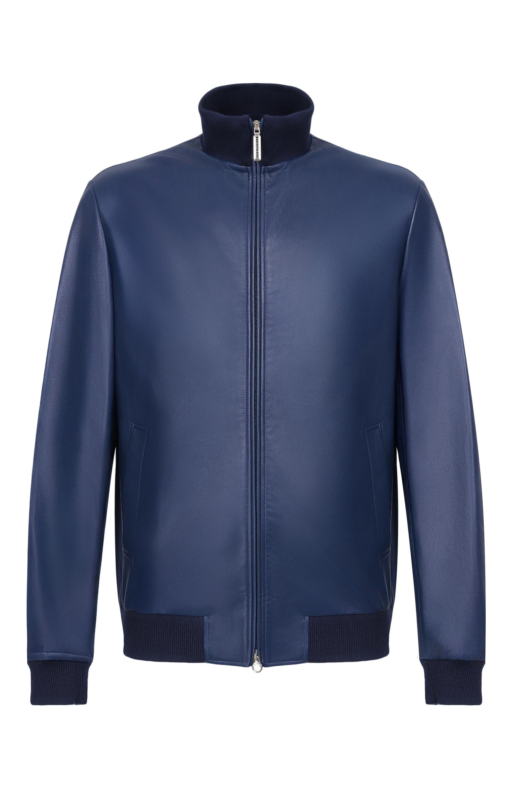 Кожаный бомбер STEFANO RICCI темно-синего цвета по цене 660000 руб., арт. M7J6100260/NPNUV5_002, фото 1 Кожаный бомбер STEFANO RICCI, арт. M7J6100260/NPNUV5_002, фото 1