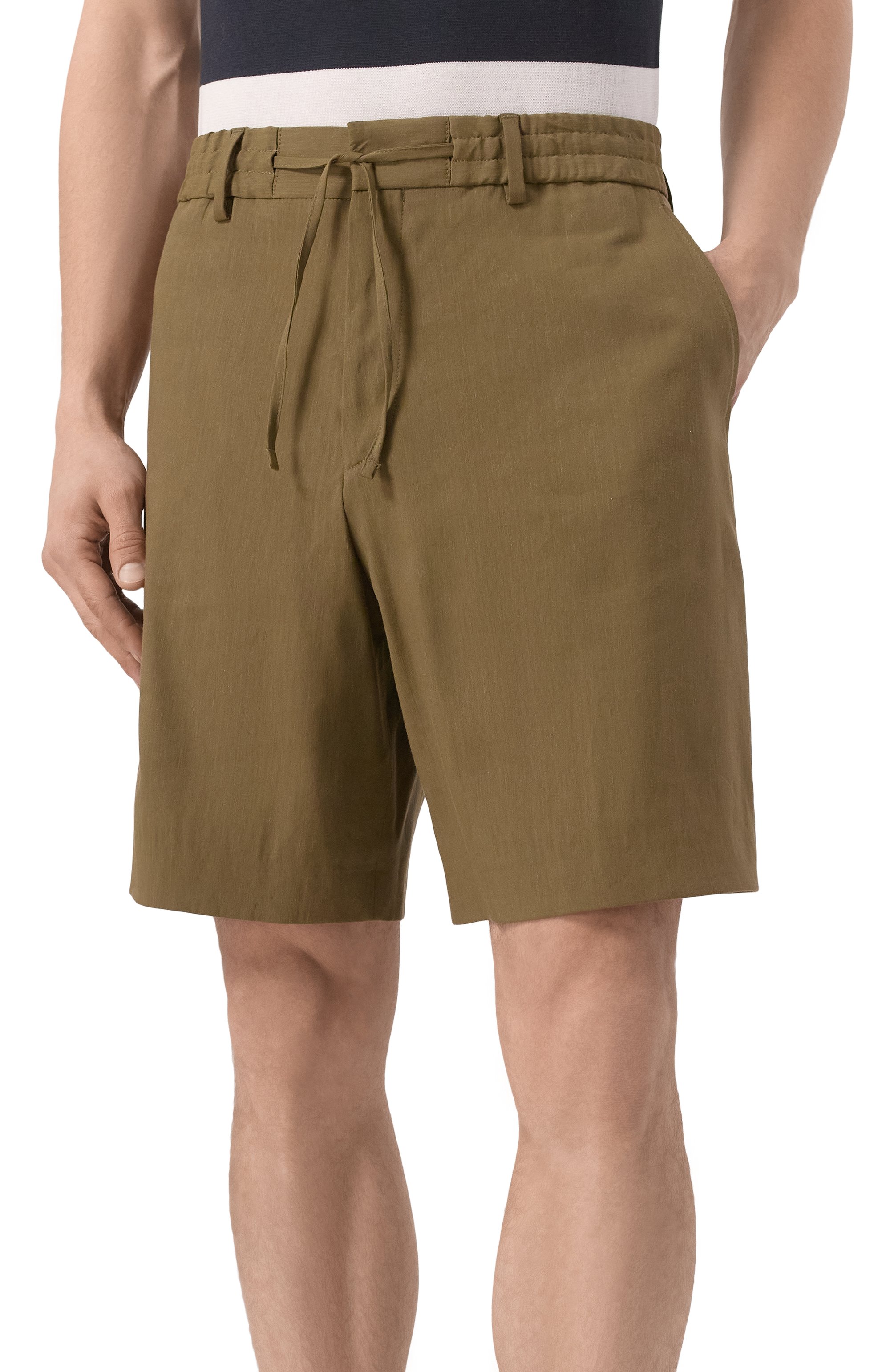 Шорты изо льна и вискозы BOSS, арт. 50540694, фото 3