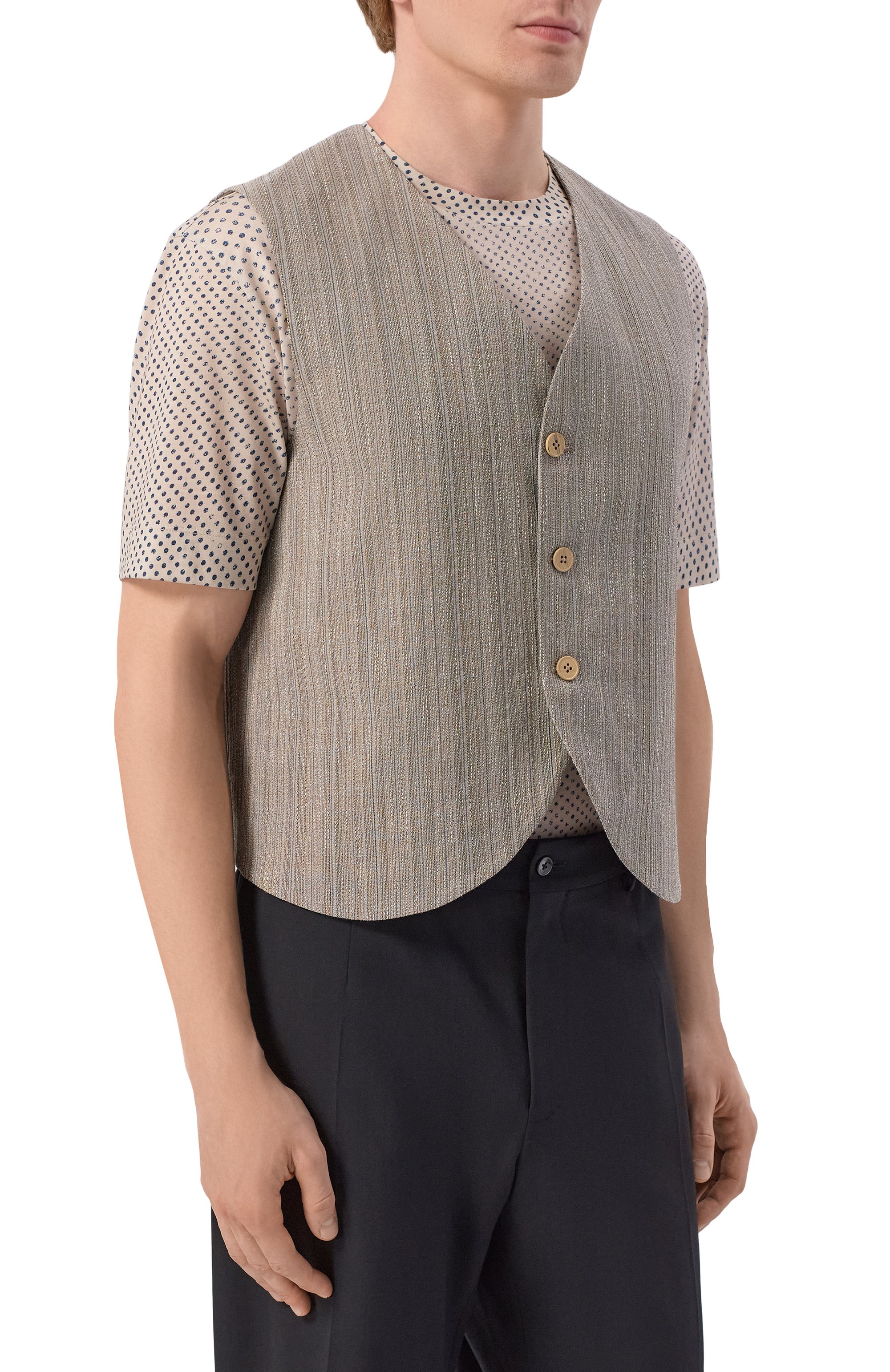 Жилет из шерсти и  хлопка EMPORIO ARMANI, арт. EM005622/TE20603, фото 3