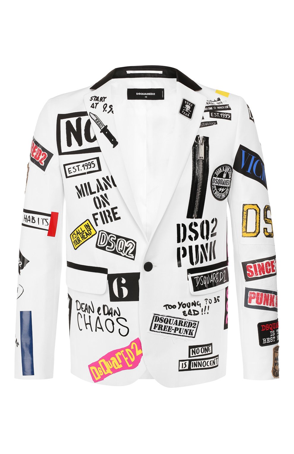 Хлопковый пиджак DSQUARED2 разноцветного цвета по цене 133000 руб., арт. S71BN0759/S49842, фото 1 Хлопковый пиджак DSQUARED2, арт. S71BN0759/S49842, фото 1