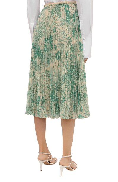 Плиссированная юбка REDVALENTINO зеленого цвета по цене 79700 руб., арт. XR3RAH29/69Y, фото 4 Плиссированная юбка REDVALENTINO, арт. XR3RAH29/69Y, фото 4