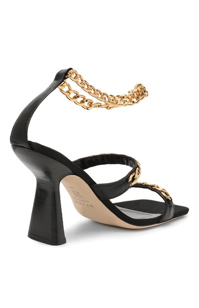 Кожаные босоножки gina BY FAR черного цвета по цене 61550 руб., арт. 20PFGNSBLCRE, фото 4 Кожаные босоножки gina BY FAR, арт. 20PFGNSBLCRE, фото 4