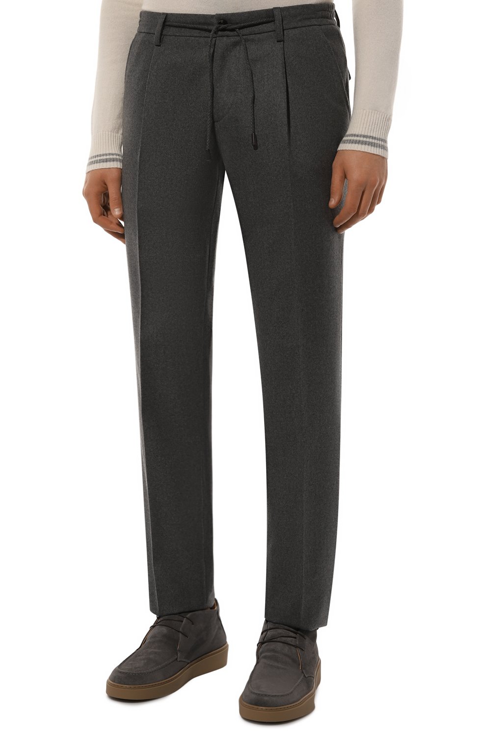 Шерстяные брюки L.B.M. 1911 темно-серого цвета по цене 43450 руб., арт. 8446/34518, фото 3 Шерстяные брюки L.B.M. 1911, арт. 8446/34518, фото 3