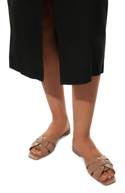 Кожаные шлепанцы nu pieds SAINT LAURENT, арт. 571952/B8I00, фото 3