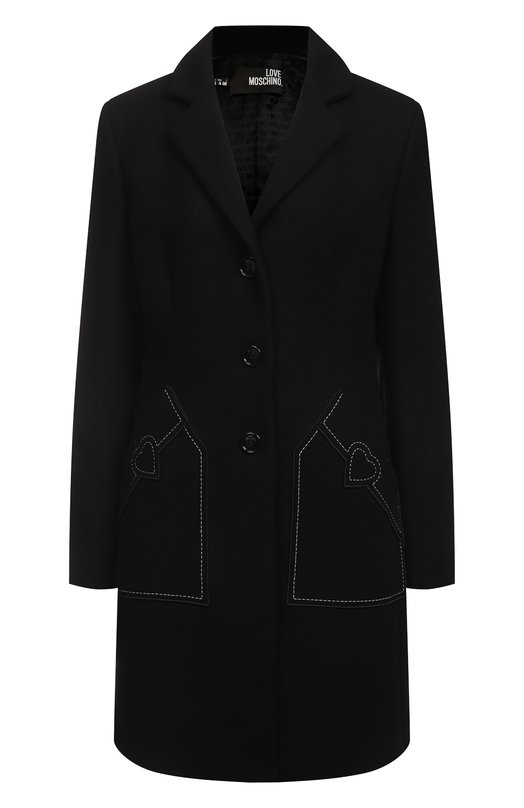 

Шерстяное пальто Moschino, Чёрный