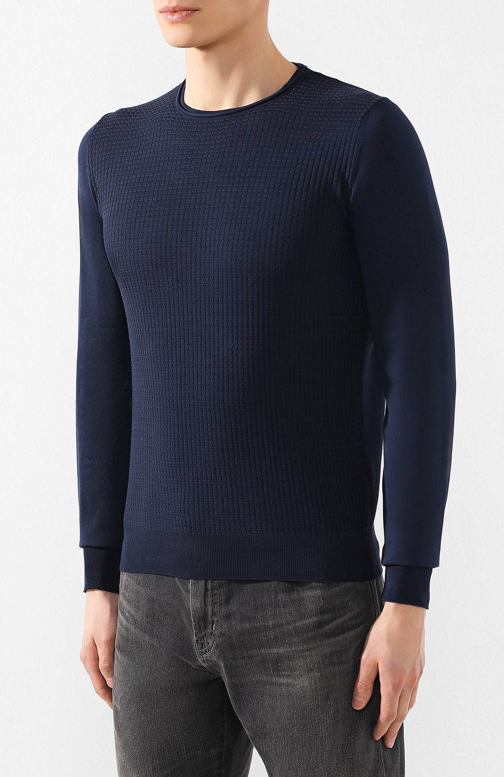 Хлопковый джемпер CORNELIANI, арт. 83M508-9125148/00, фото 3