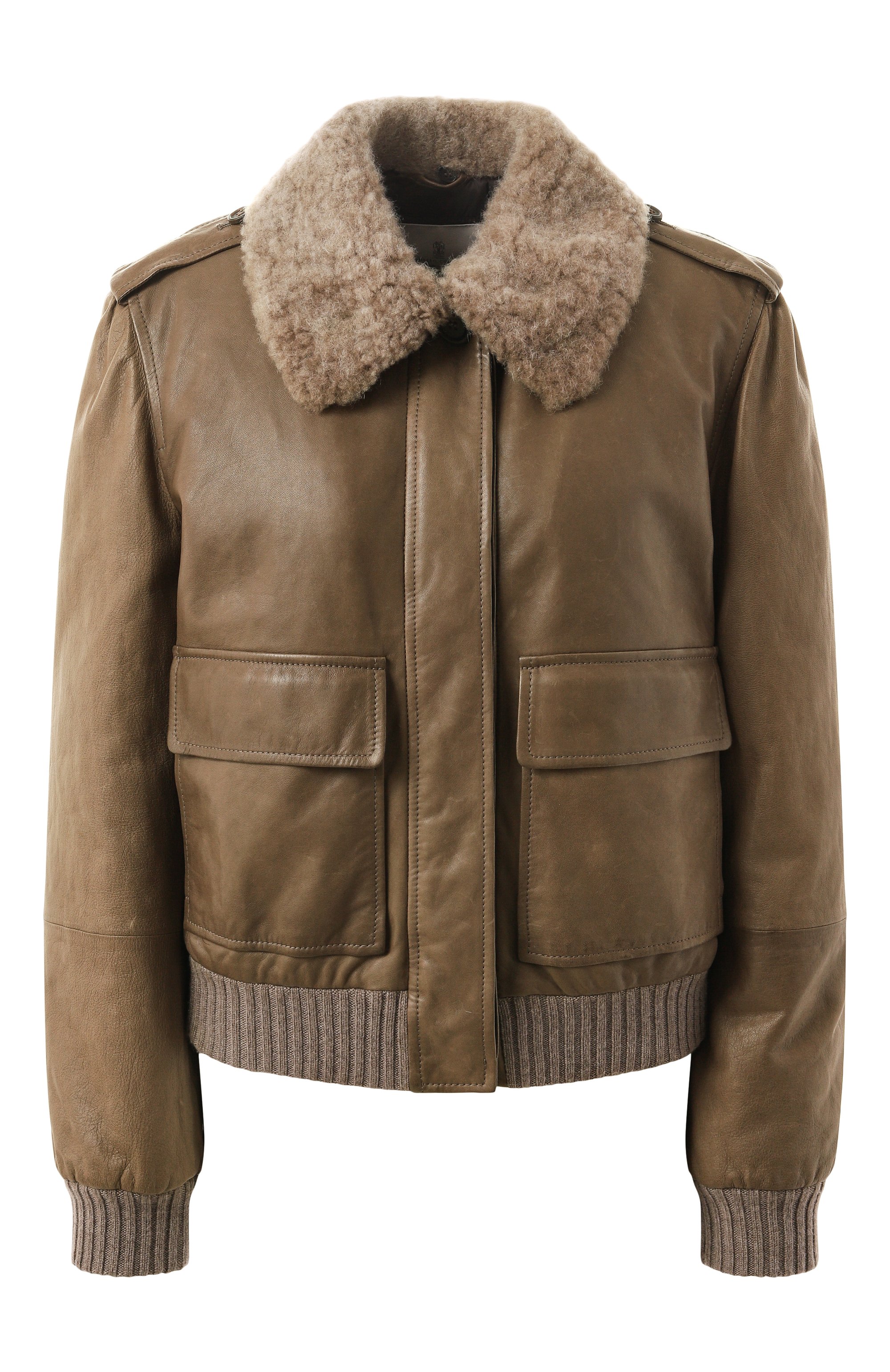 Кожаный бомбер BRUNELLO CUCINELLI, арт. MPN0C7416P, фото 1