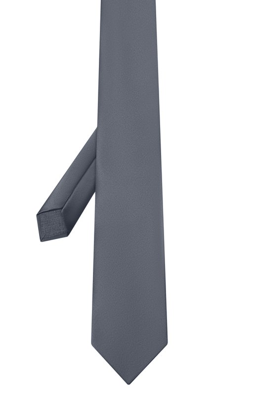 Галстук из хлопка и шелка Brunello Cucinelli MR8130018P Серый  MR8130018P Фото 3