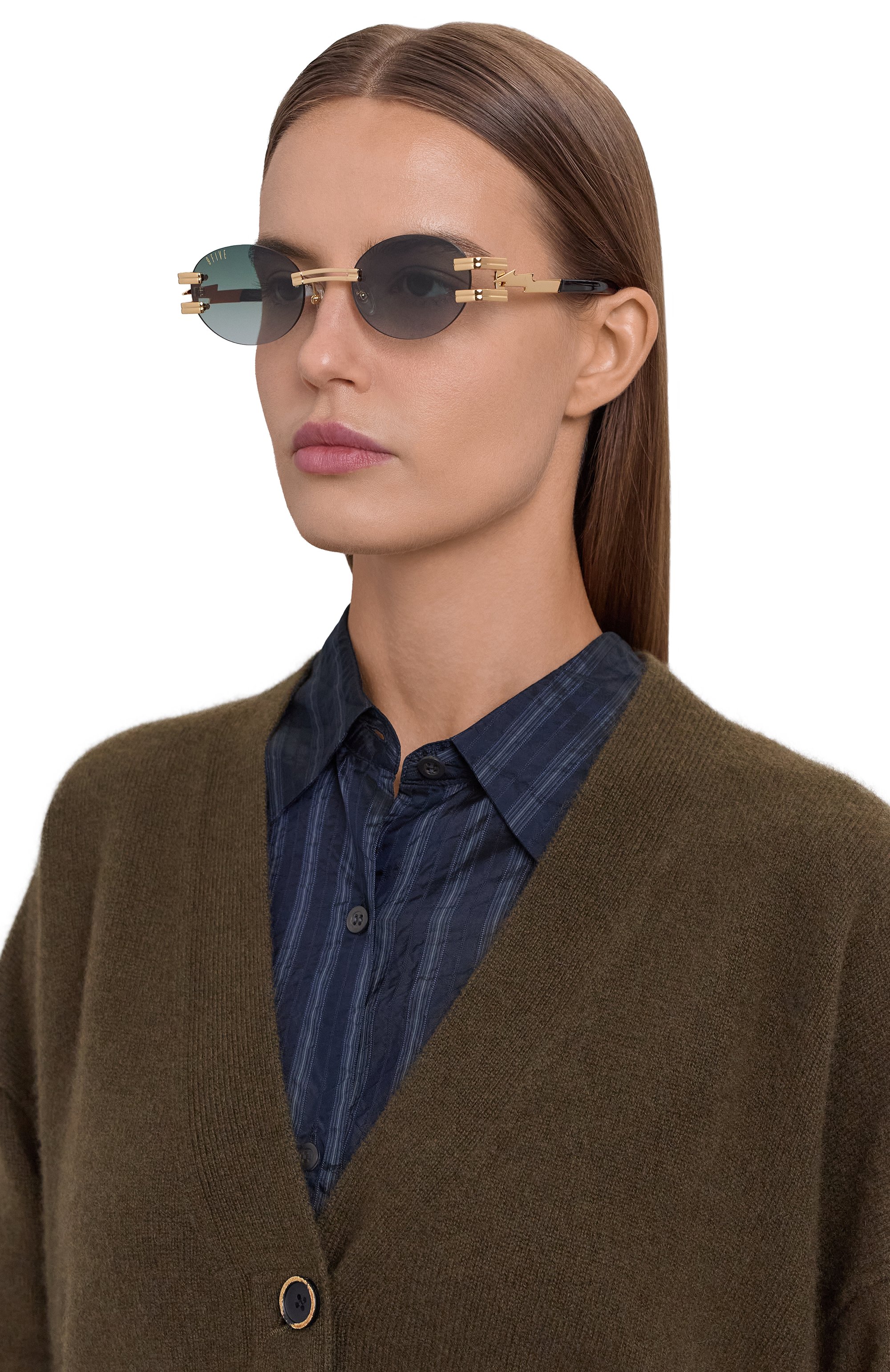 Солнцезащитные очки 9FIVE, арт. ST JAMES B0LT LITE-BLACK & G0LD / GREEN BLUE, фото 3