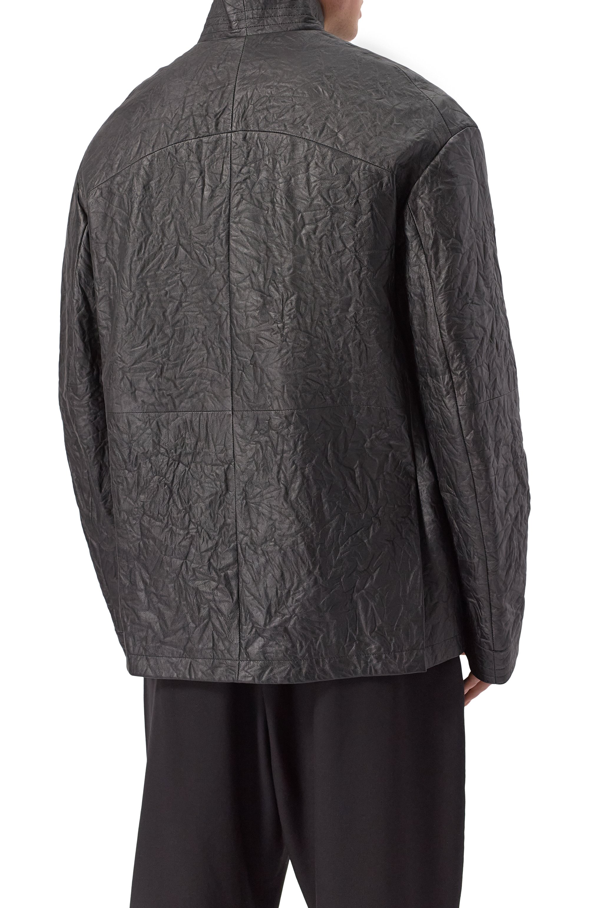 Кожаный пиджак MORDECAI черного цвета по цене 263500 руб., арт. 25E96MXR15T1, фото 4 Кожаный пиджак MORDECAI, арт. 25E96MXR15T1, фото 4