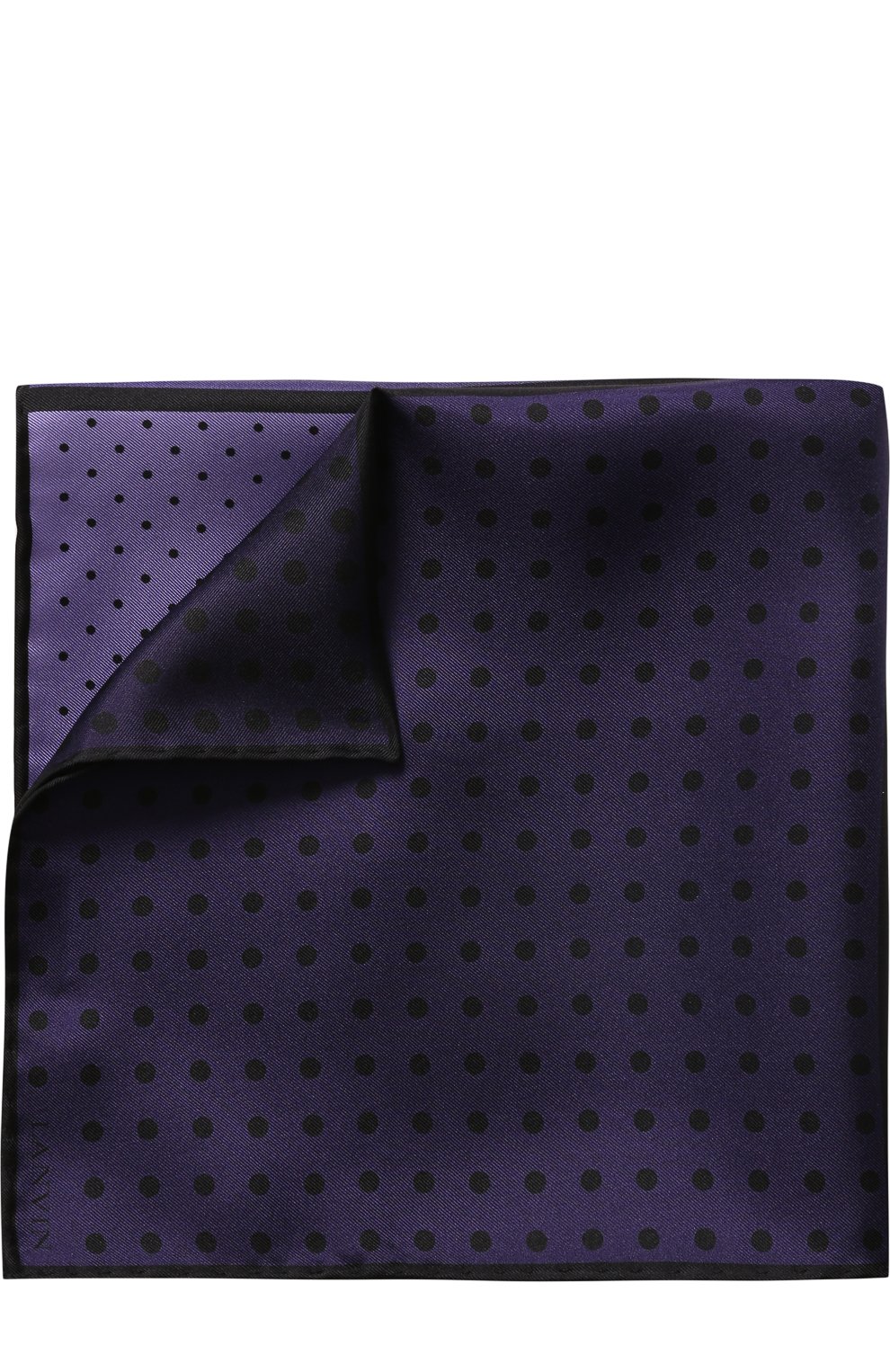Шелковый платок с узором LANVIN фиолетового цвета по цене 7995 руб., арт. 2368/HANDKERCHIEF, фото 1 Шелковый платок с узором LANVIN, арт. 2368/HANDKERCHIEF, фото 1