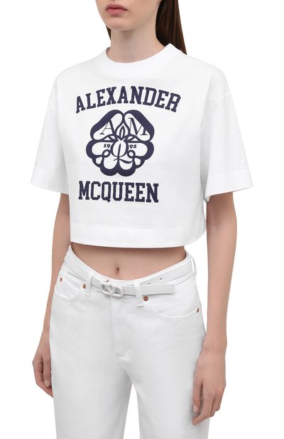 Хлопковая футболка ALEXANDER MCQUEEN, арт. 687636/QZAEZ, фото 3