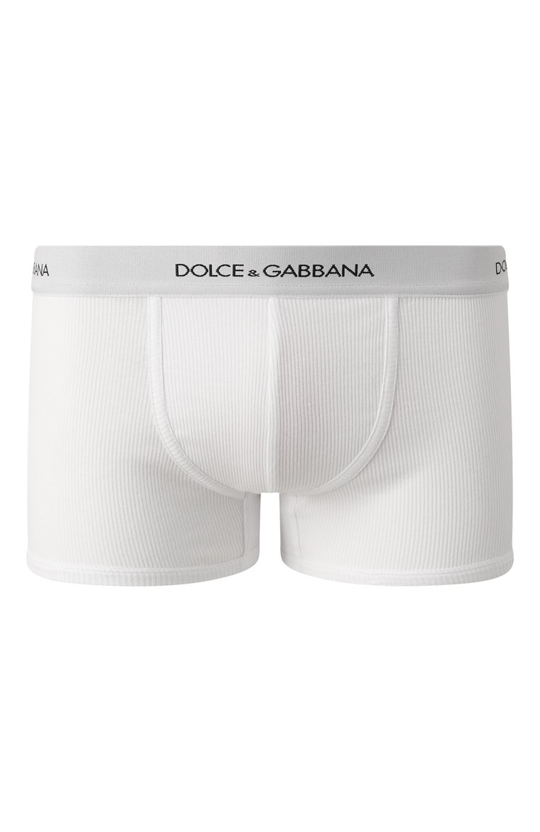 Мужские хлопковые боксеры DOLCE & GABBANA белого цвета, арт. M4C13J/0NN96 | Фото 1 (Нос: Не проставлено; Материал внешний: Хлопок; Кросс-КТ: бельё; Мужское Кросс-КТ: Тр�усы; Трусы М: Боксеры)