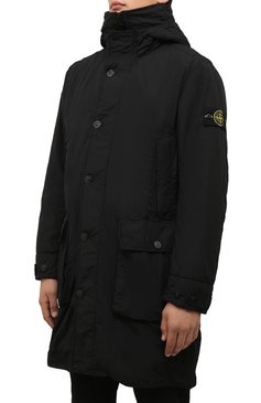 Мужская утепленная парка STONE ISLAND черного цвета, арт. 751570932 | Фото 3 (Материал внешний: Синтетический материал; Материал подклада: Синтетический материал; Рукава: Длинные; Кросс-КТ: Куртка, парка; Стили: Кэжуэл; Мужское Кросс-КТ: утепленные куртки; Материал сплава: Проставлено; Драгоценные камни: Проставлено)