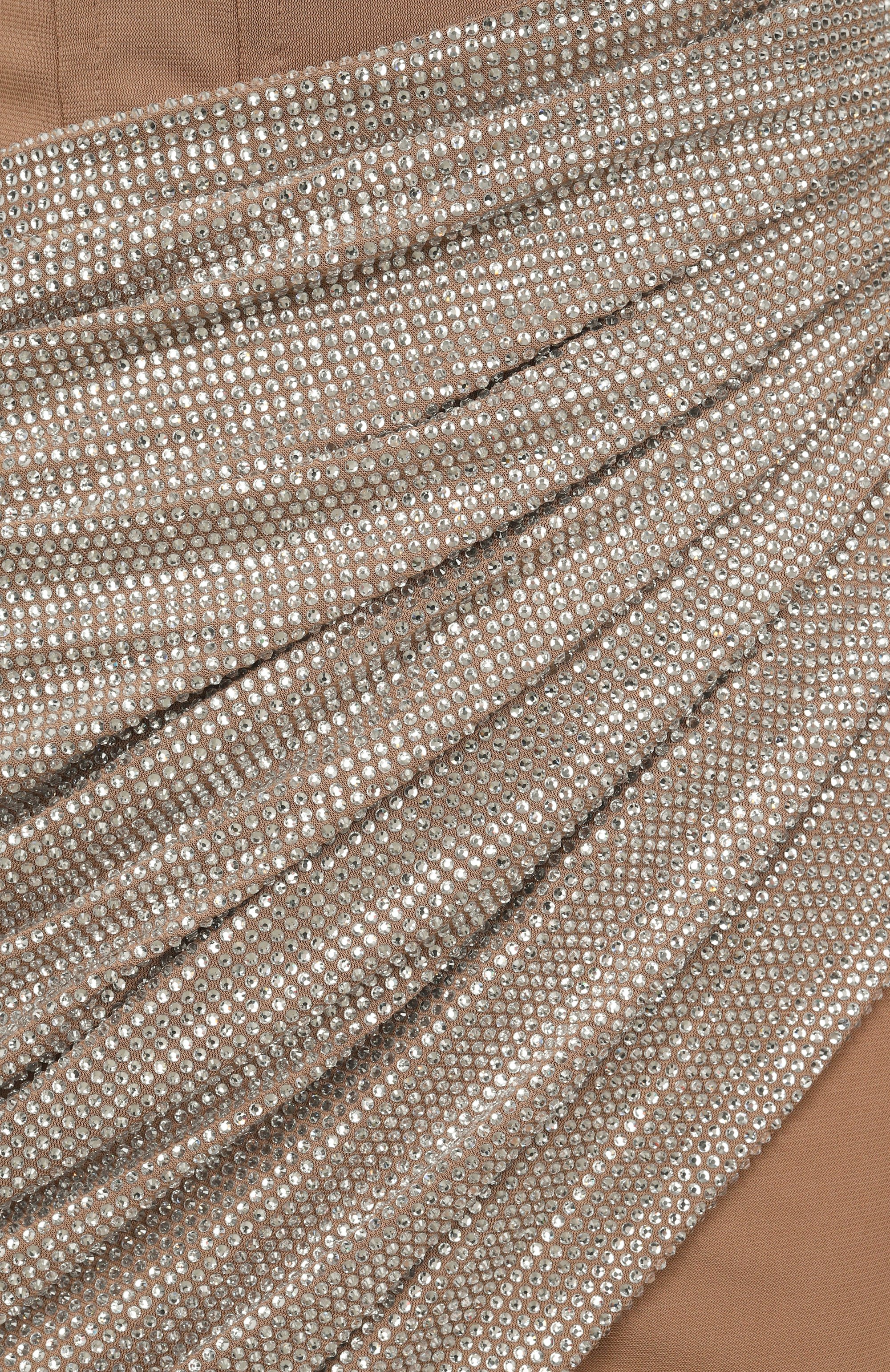 Платье с отделкой стразами GIUSEPPE DI MORABITO, арт. 04SSDR453FC 04428, фото 6