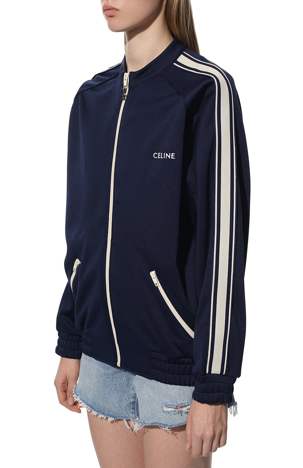 Кардиган CELINE синего цвета по цене 112000 руб., арт. 2Y5671210, фото 3 Кардиган CELINE, арт. 2Y5671210, фото 3