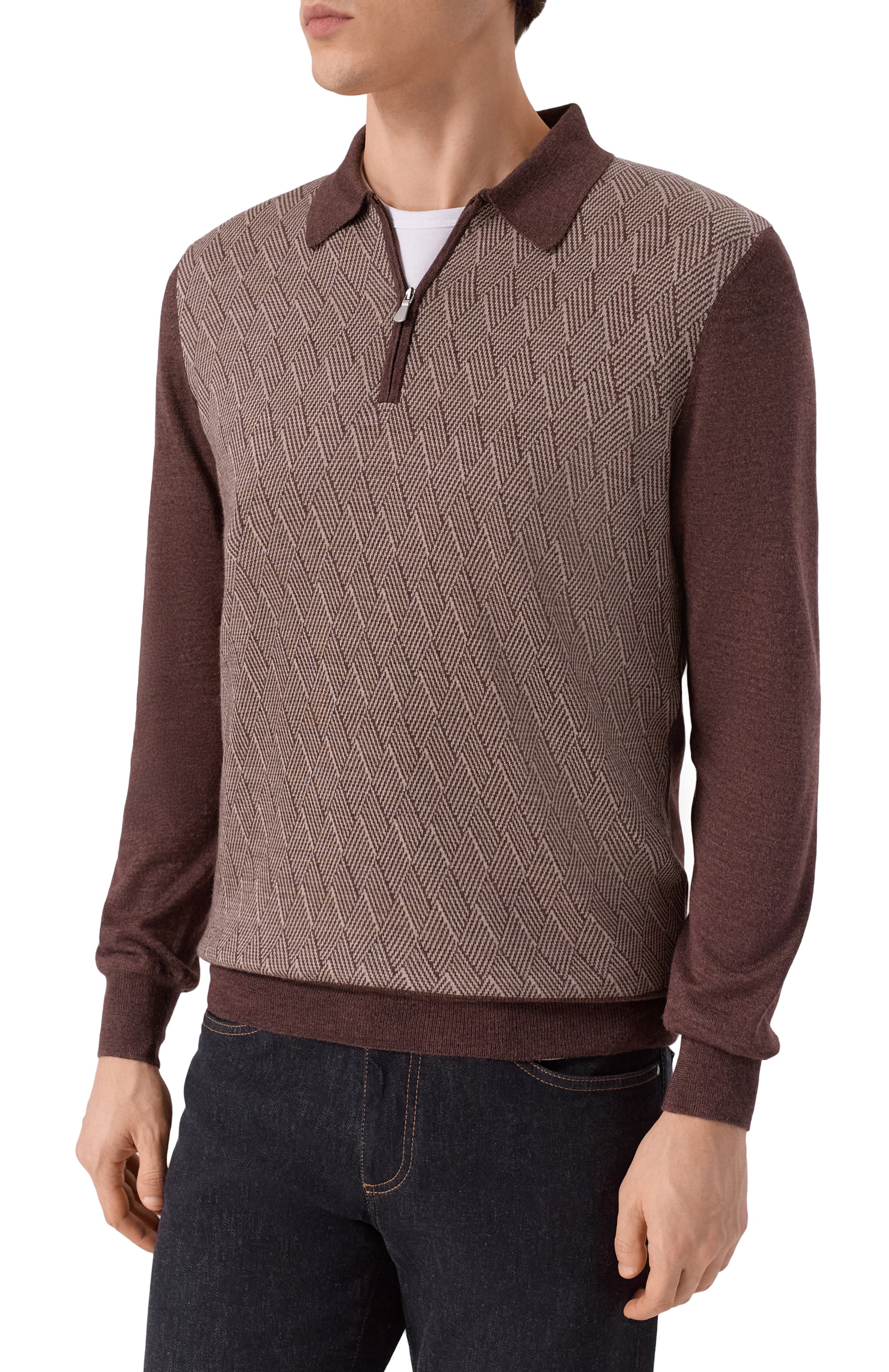 Поло из шерсти и шелка GRAN SASSO, арт. 57137/13126, фото 3