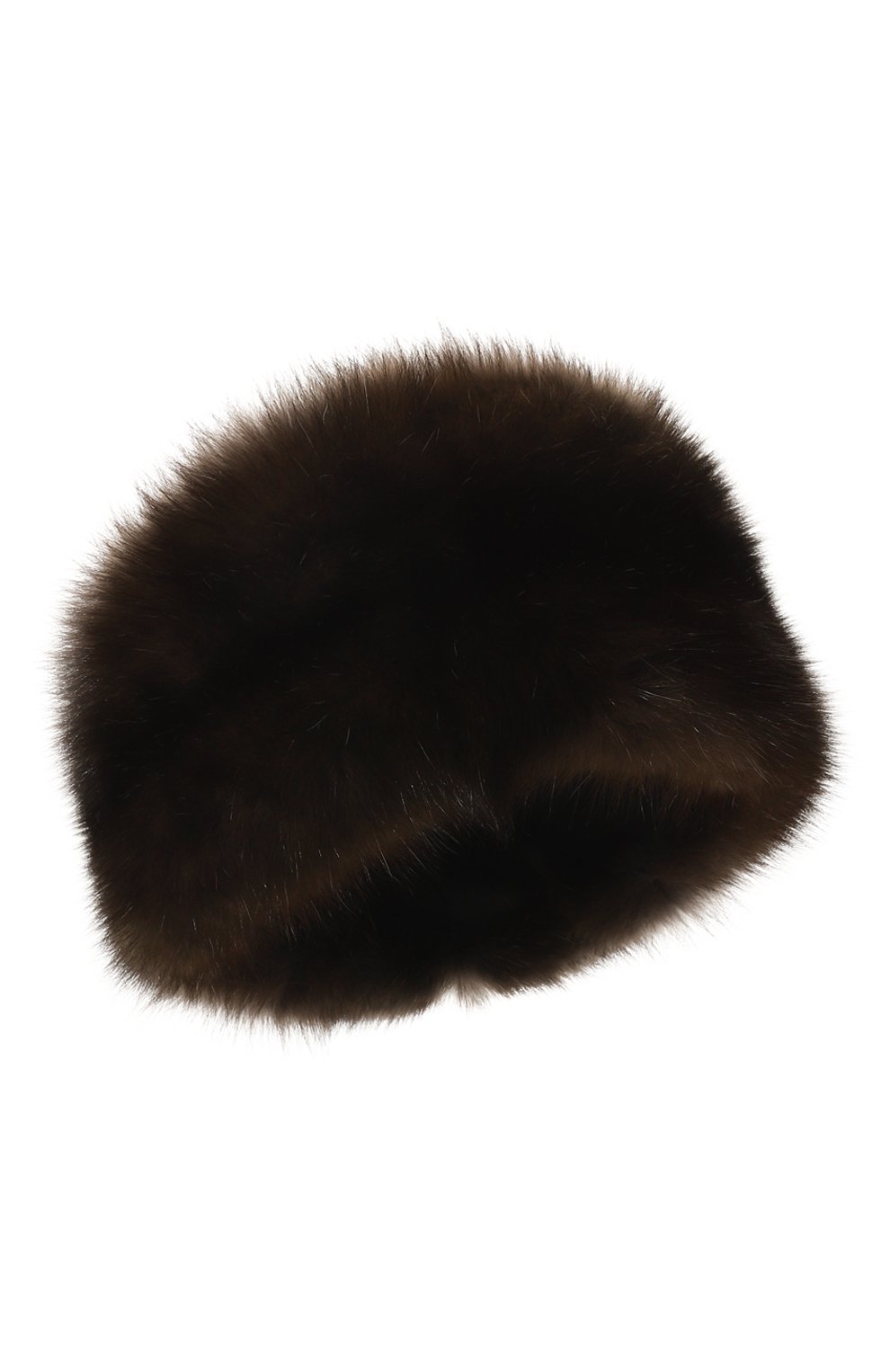 Меховая шапка-кубанка из норки и соболя VICTORIA KUSENKOVA темно-коричневого цвета по цене 288420 руб., арт. 060213504455, фото 1 Меховая шапка-кубанка из норки и соболя VICTORIA KUSENKOVA, арт. 060213504455, фото 1