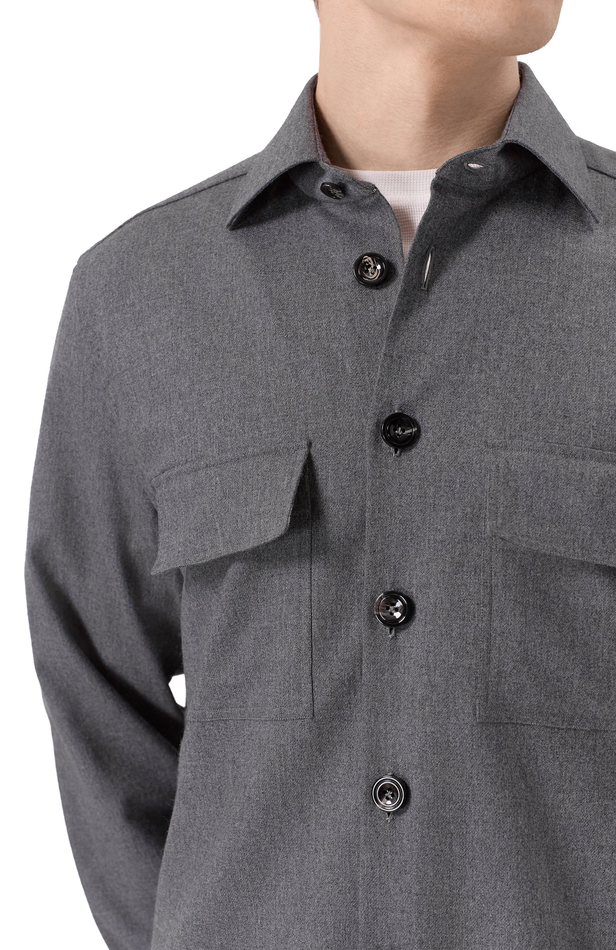 Шерстяная рубашка KITON, арт. UMC016K0124G02, фото 5