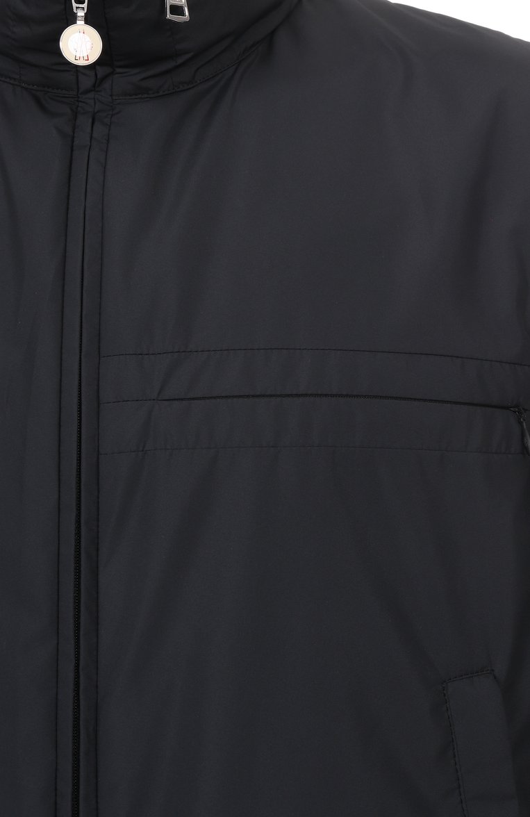 Мужская комбинированная куртка amane MONCLER черного цвета, арт. 1A00144/595ZG | Фото 6 (Длина (верхняя одежда): Короткие; Материал внешний: Синтетический материал; Рукава: Длинные; Материал подклада: Синтетический материал; Кросс-КТ: Легкие; Стили: Кэжуэл; Автоматизация ТО: Проставлено; Автоматизация состава: Проставлено)