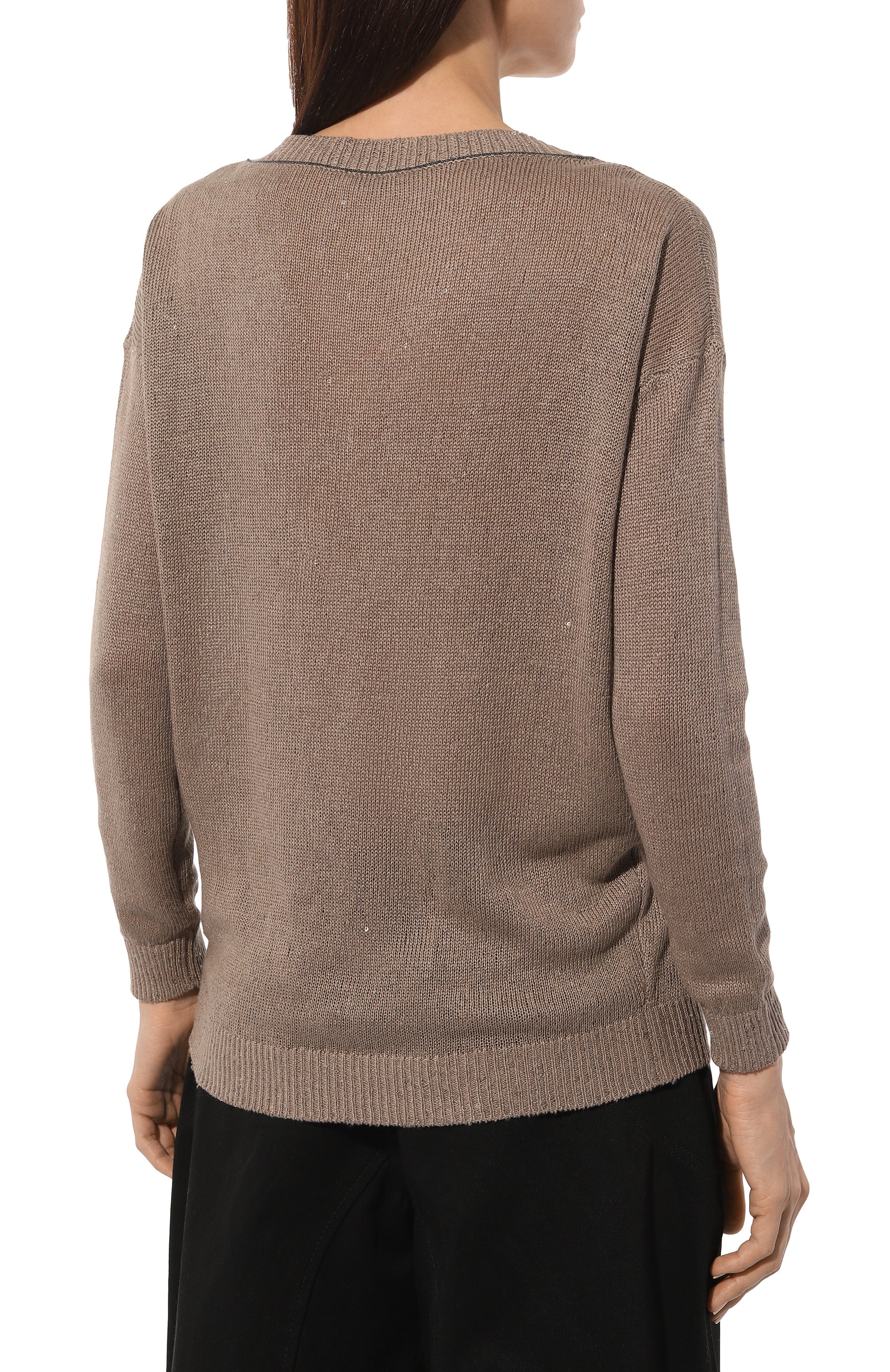 Пуловер изо льна и шелка BRUNELLO CUCINELLI, арт. M1000B1033, фото 4