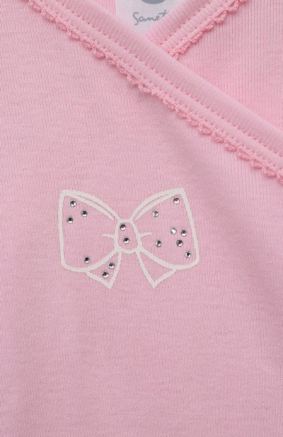 Хлопковое боди SANETTA розового цвета по цене 3855 руб., арт. 324062, фото 3 Хлопковое боди SANETTA, арт. 324062, фото 3