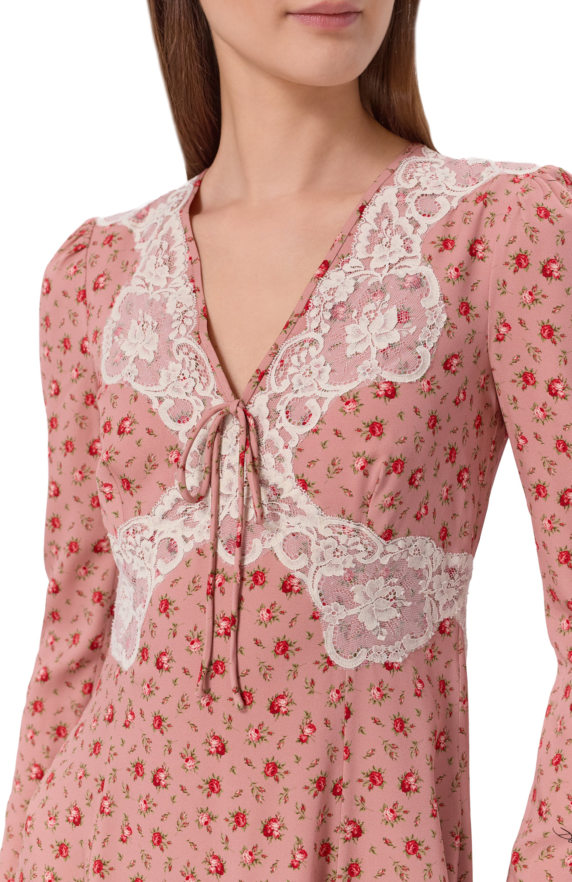 Платье из шелка и хлопка DOLCE & GABBANA, арт. F60GST/FSA79, фото 4