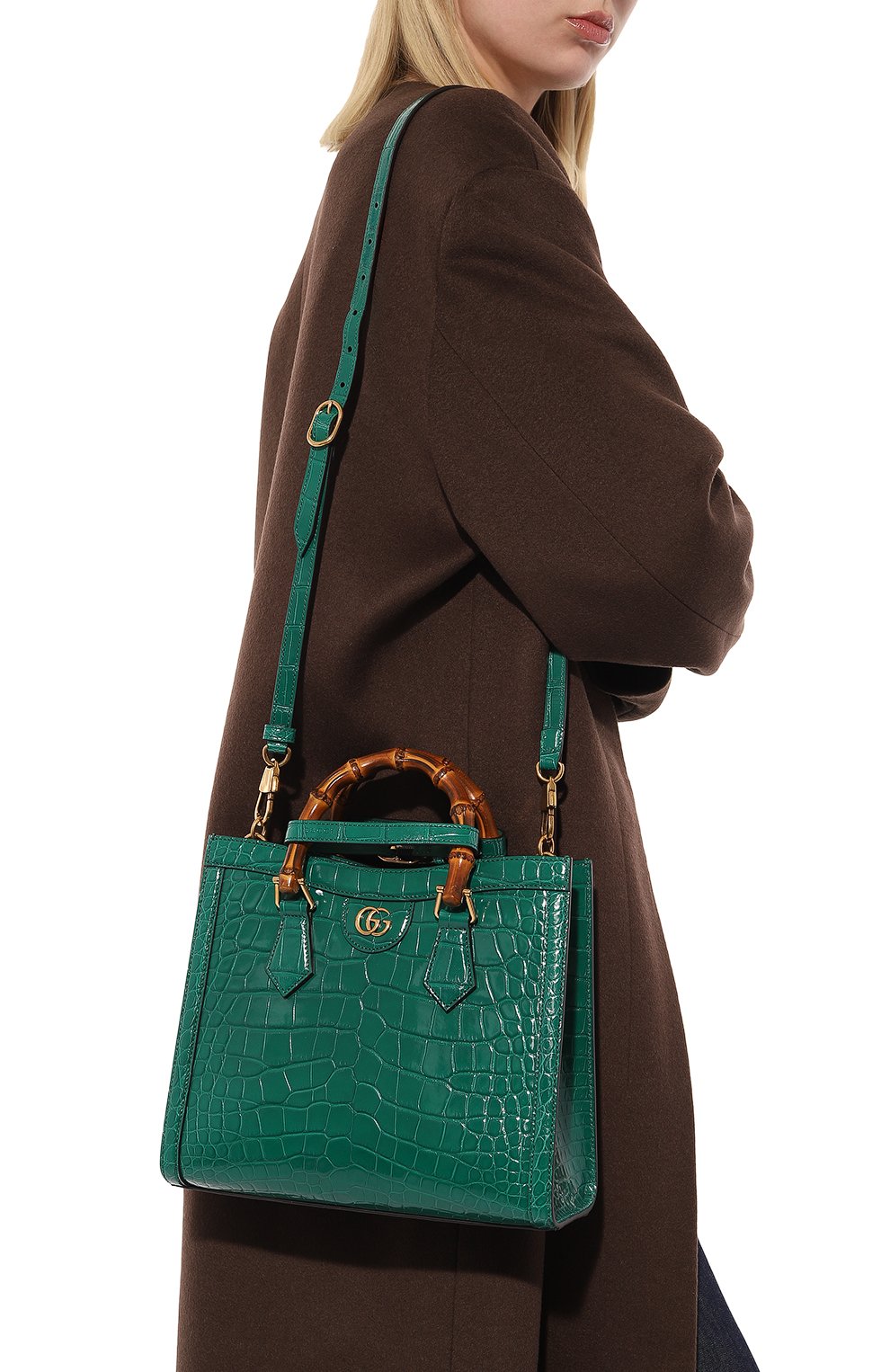 Сумка-тоут diana small из кожи крокодила GUCCI, арт. 660195 EV40T, фото 2