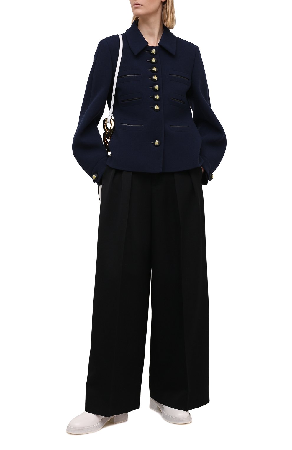 Шерстяной жакет LANVIN темно-синего цвета по цене 211500 руб., арт. RW-JA712K-4793-P21, фото 2 Шерстяной жакет LANVIN, арт. RW-JA712K-4793-P21, фото 2