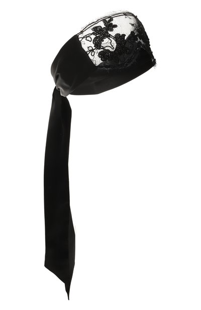 Шелковая маска для глаз KIKI DE MONTPARNASSE черного цвета по цене 42900 руб., арт. AC108, фото 1 Шелковая маска для глаз KIKI DE MONTPARNASSE, арт. AC108, фото 1