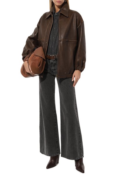 Кожаный бомбер LUDA NIKISHINA, арт. J/VERVE/BROWN, фото 2