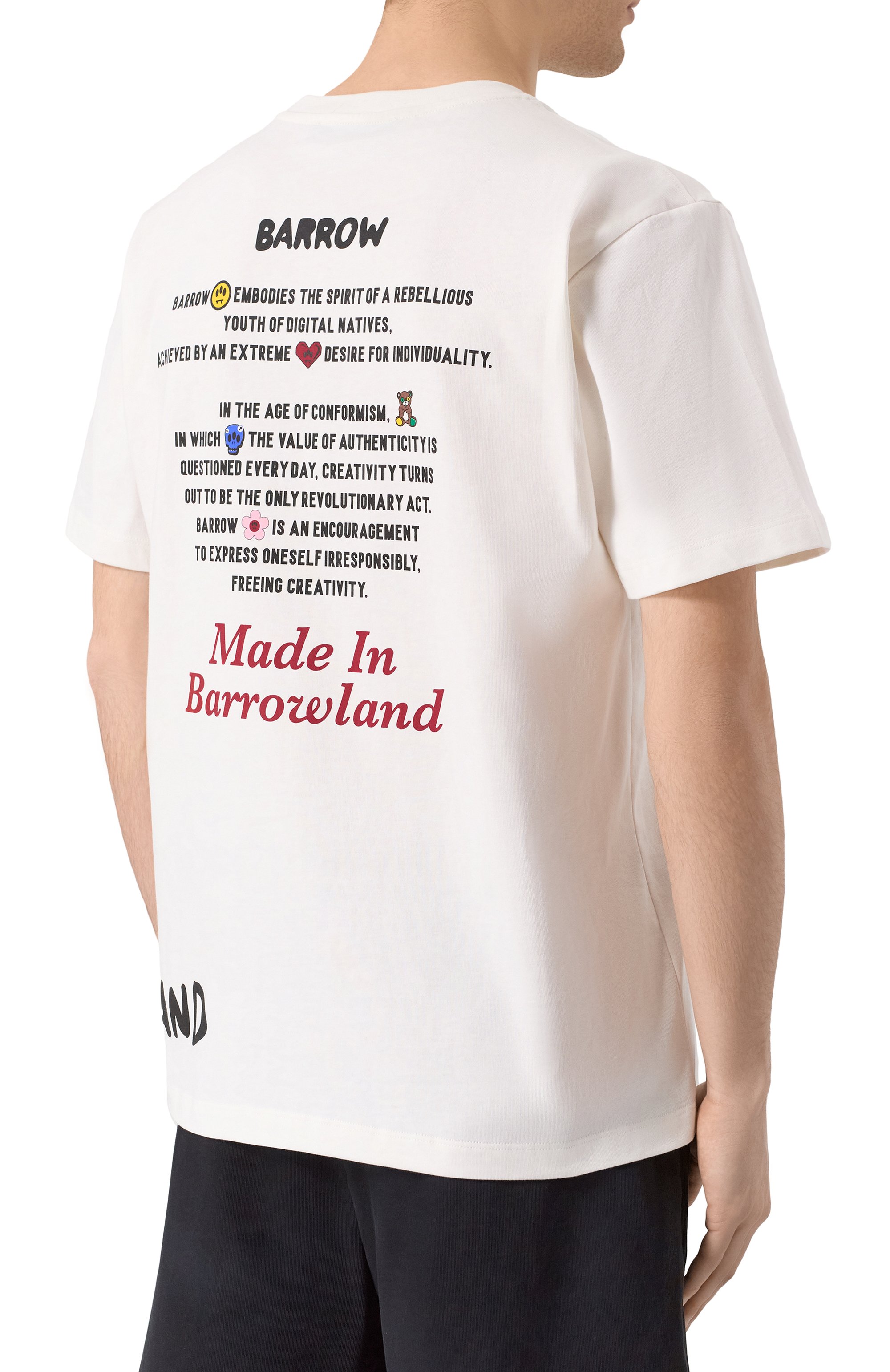 Хлопковая футболка BARROW, арт. S5BWMATH060, фото 4