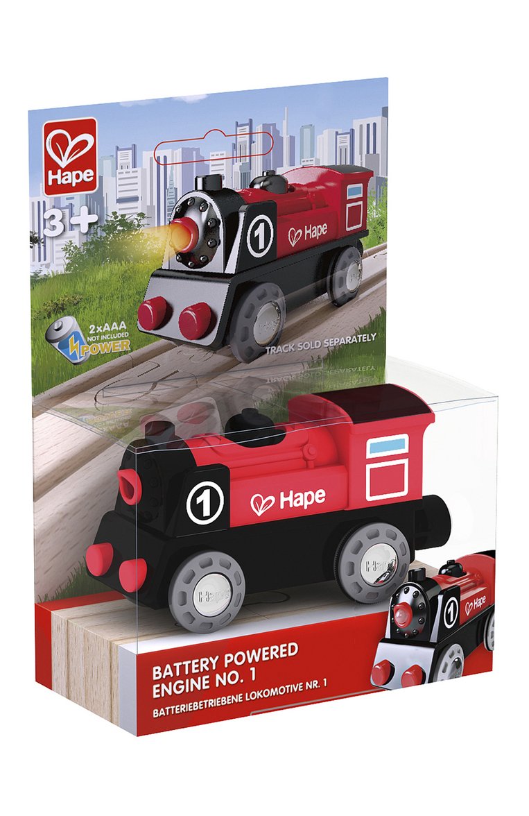 Детского игрушка паровоз HAPE красного цвета, арт. E3703_HP | Фото 2 (Нос: Не проставлено; Региональные ограничения белый список (Axapta Mercury): Не проставлено; Игрушки: Машины - наземный)