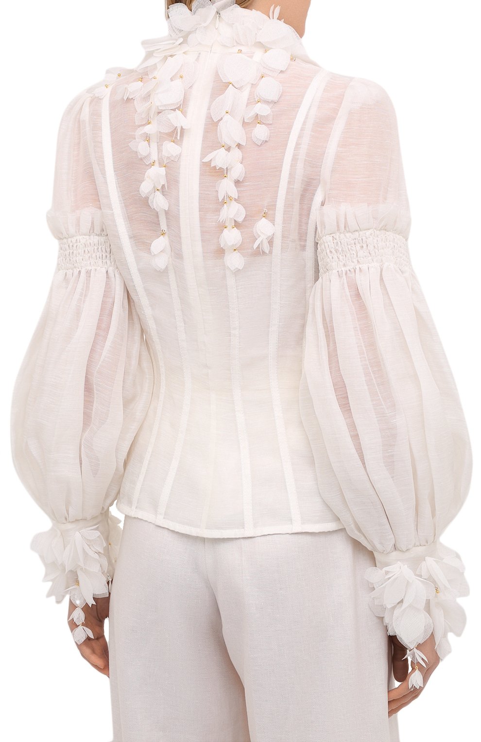 Блузка из льна и шелка ZIMMERMANN, арт. 1337TB0T, фото 4