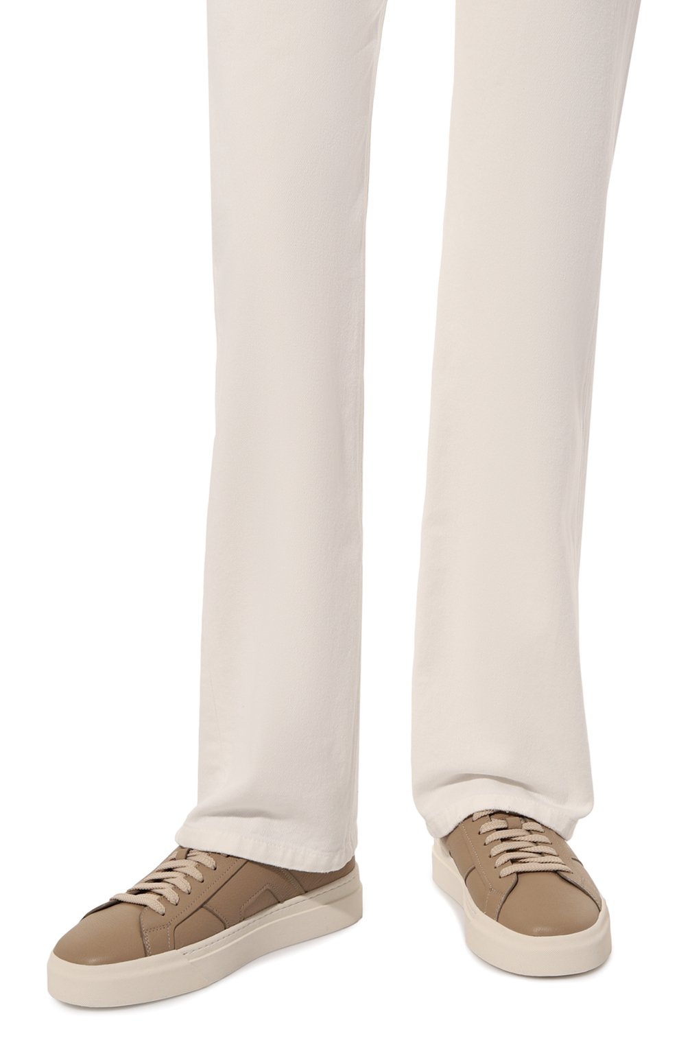 Кожаные кеды SANTONI, арт. WBGG61232PNNKDYI, фото 3