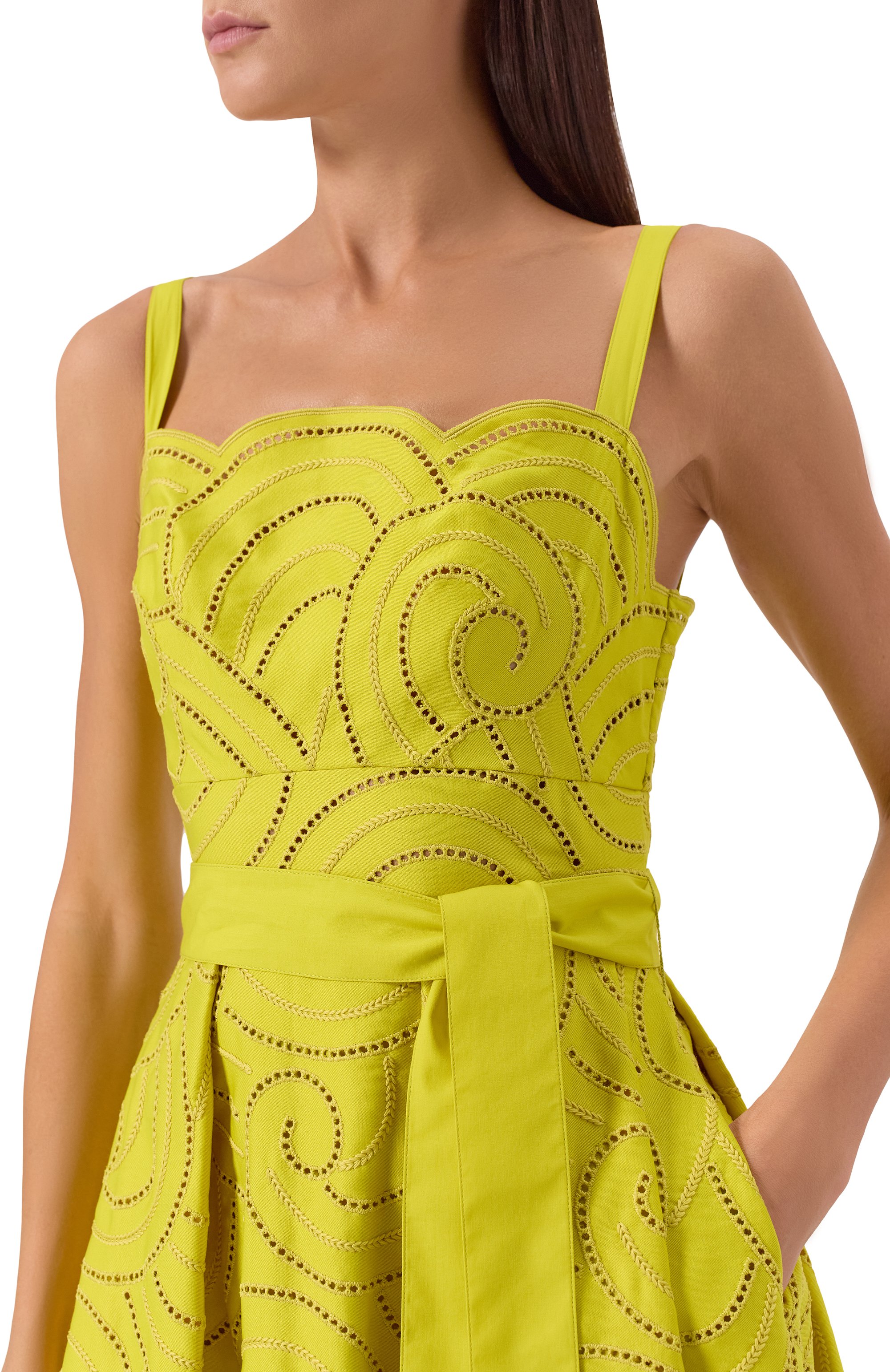 Хлопковое платье ELIE SAAB, арт. D0747NP25/C0E10, фото 5